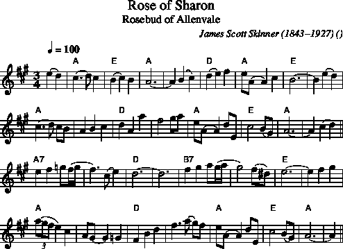 Rose of Sharon
Rosebud of Allenvale on FolkTuneFinder /